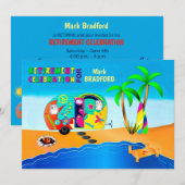 Invitation Retraite des hippies amusantes et colorées (Devant / Derrière)