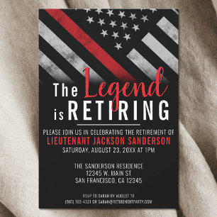 Invitation Retraite des pompiers minces de la ligne rouge