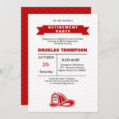 Invitation Retraite des pompiers rouges et blancs (Devant / Derrière)