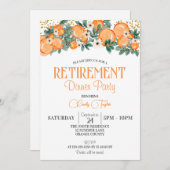 Invitation Retraite d'été, thème Citrus orange (Devant / Derrière)