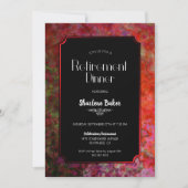 Invitation Retraite Dîner rouge et noir (Devant)