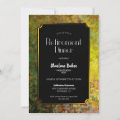 Invitation Retraite Dinner Party Noir et Or (Devant)