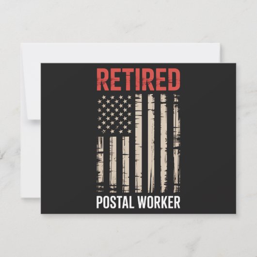 Invitation Retraite d'ouvrier postal à la retraite (Devant)