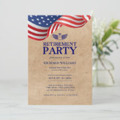 Invitation RETRAITE DU COLONEL ARGENT Aigle (Debout devant)