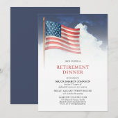 Invitation Retraite du drapeau américain militaire (Devant / Derrière)