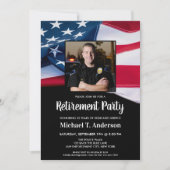 Invitation Retraite du drapeau américain Photo patriotique Po (Devant)