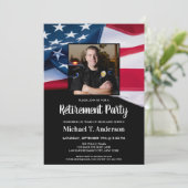 Invitation Retraite du drapeau américain Photo patriotique Po (Debout devant)