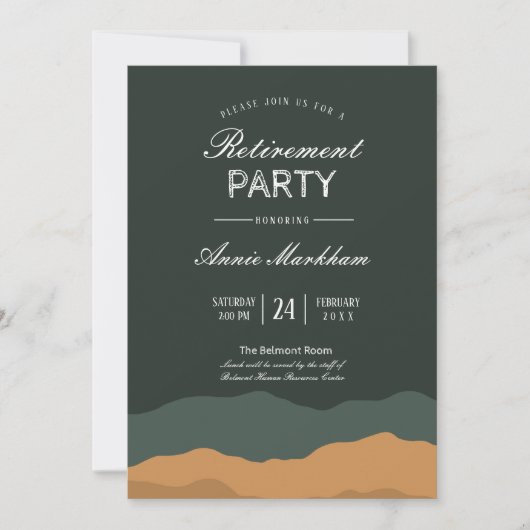 Invitation Retraite du paysage du désert Abstrait (Devant)