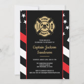 Invitation Retraite du pompier du service d'incendie (Devant)
