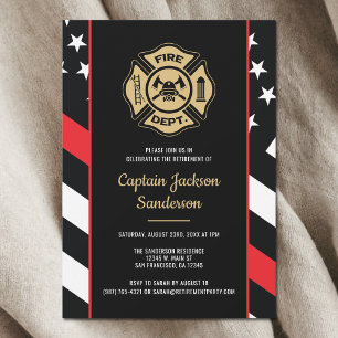 Invitation Retraite du pompier du service d'incendie