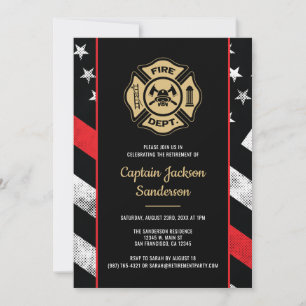 Invitation Retraite du pompier du service d'incendie