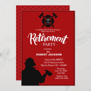 Invitation Retraite du pompier/retraite du chef des pompiers