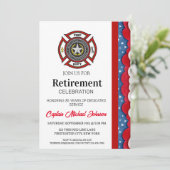 Invitation Retraite du service d'incendie de la ligne rouge m (Debout devant)