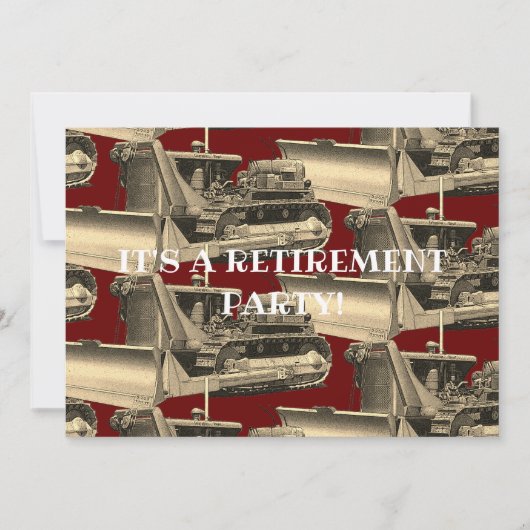 INVITATION RETRAITE D'UN INGÉNIEUR D'EXPLOITATION DE BULLDOZE (Devant)