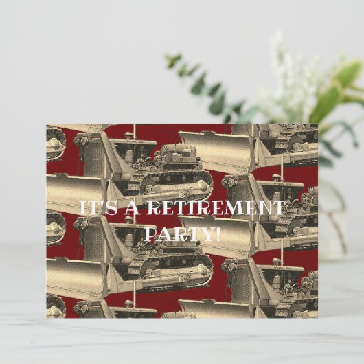 INVITATION RETRAITE D'UN INGÉNIEUR D'EXPLOITATION DE BULLDOZE (Debout devant)