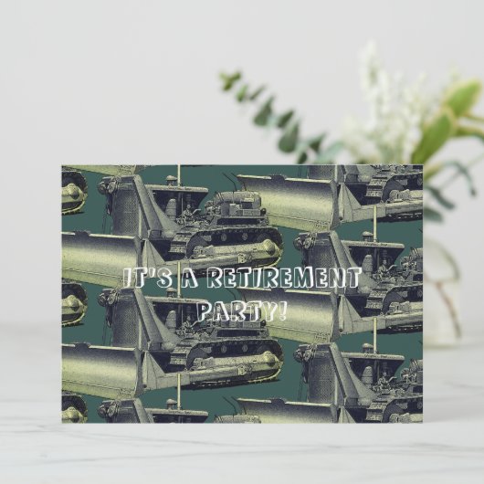 INVITATION RETRAITE D'UN INGÉNIEUR D'EXPLOITATION DE BULLDOZE (Debout devant)