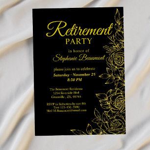 Invitation Retraite élégante de la rose dorée pour femmes
