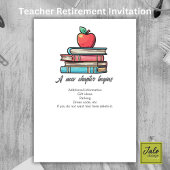 Invitation Retraite Enseignant Coloré Nostalgique Classique