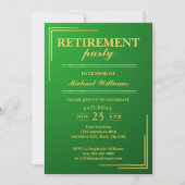 Invitation Retraite Entreprise Élégant Or Vert (Devant)
