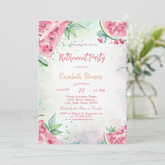 Invitation Retraite estivale de la pastèque tropicale (Debout devant)