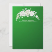 Invitation Retraite Femme Parti Vintage White Rose Frontière (Dos)