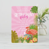 Invitation Retraite Flamant Rose Tropical (Debout devant)