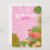 Invitation Retraite Flamant Rose Tropical (Devant)