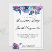 Invitation Retraite florale au crépuscule bleu profond (Devant)