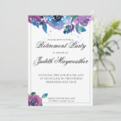 Invitation Retraite florale au crépuscule bleu profond (Debout devant)