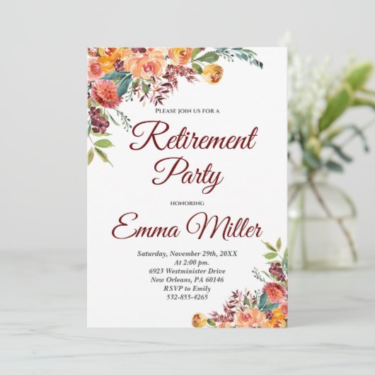 Invitation Retraite florale Boho (Debout devant)