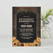 Invitation Retraite Florale Rustique Bois BBQ (Debout devant)
