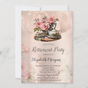 Invitation Retraite florale vintage