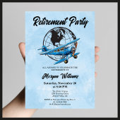 Invitation Retraite Globe Travel Plane Plane Places