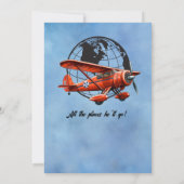 Invitation Retraite Globe Travel Plane Plane Places (Dos)