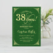 Invitation Retraite - Gold Green Damask (Debout devant)