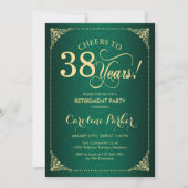 Invitation Retraite - Gold Green Damask (Devant)