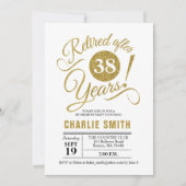 Invitation Retraite - Gold White (Devant)