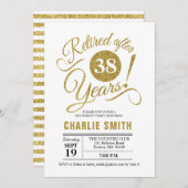 Invitation Retraite - Gold White (Devant / Derrière)