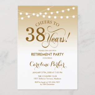 Invitation Retraite - Gold White