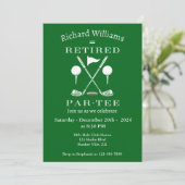 Invitation Retraite Golf Moderne Emblem Golf Clubs Retraités (Debout devant)