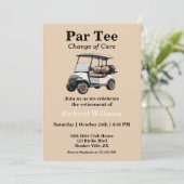 Invitation Retraite Grey Golf Panier Par Tee Thème (Debout devant)