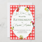 Invitation Retraite La Dolce Vita Red À damiers Lemon (Devant)
