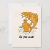 Invitation Retraite La vie de pêche est meilleure Retraite (Dos)