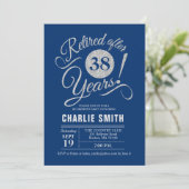 Invitation Retraite - Marine Blue Silver (Debout devant)