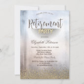 Invitation Retraite métallique moderne Faux Gold Diamonds (Devant)