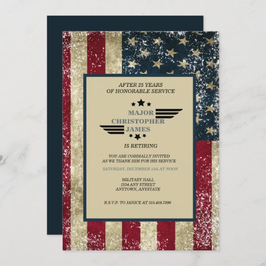 Invitation Retraite militaire (Devant / Derrière)