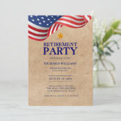 Invitation RETRAITE MILITAIRE Feuille de chêne d'or Colonel U (Debout devant)