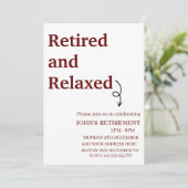 Invitation Retraite moderne et détente Retraite drôle sur mes (Debout devant)