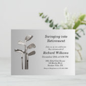 Invitation Retraite moderne Golf Sport Golfclubs (Debout devant)