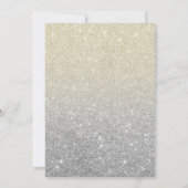 Invitation Retraite moderne ivoire et Parties scintillant arg (Dos)